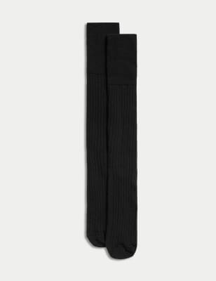 

Mens M&S Collection 2pk Lambswool Long Socks - Black, Black