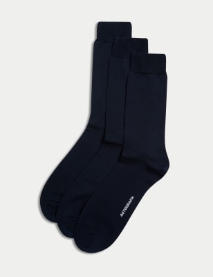 

Mens Autograph 3pk Egyptian Cotton Rich Socks - Dark Navy, Dark Navy