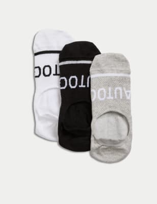 

Mens Autograph 3pk Pima Cotton Blend Invisible Trainer Liners™, Multi