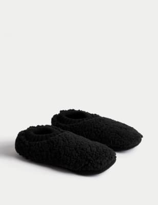

Mens M&S Collection Fleece Slipper Socks - Black, Black