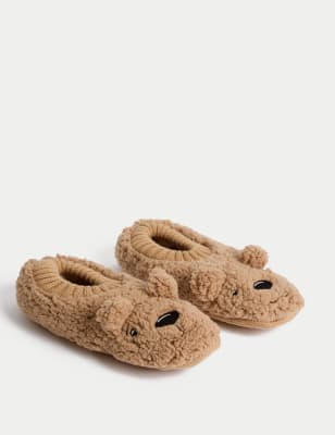 

Mens Spencer Bear™ Slipper Socks - Brown Mix, Brown Mix