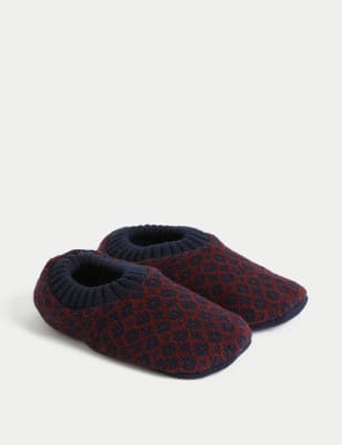 

Mens M&S Collection Design Slipper Socks - Burgundy Mix, Burgundy Mix