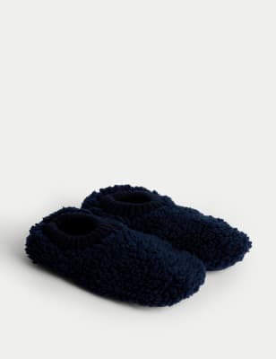 

Mens M&S Collection Borg Slipper Socks - Navy, Navy