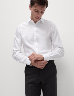 

Mens M&S Collection The Ultimate Non Iron Slim Fit Shirt - White, White