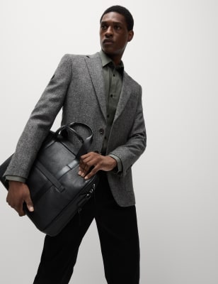 

Mens M&S Collection Bügelleichtes Hemd in normaler Passform aus Baumwollmischgewebe - Khaki, Khaki
