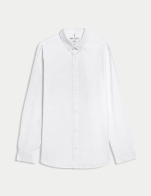 

Mens M&S Collection Regular Fit Cotton Stretch 360 Flex™ Shirt - White, White