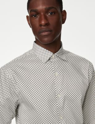 

Mens M&S Collection Bügelleichtes Hemd aus reiner Baumwolle mit schmaler Passform - Neutral, Neutral