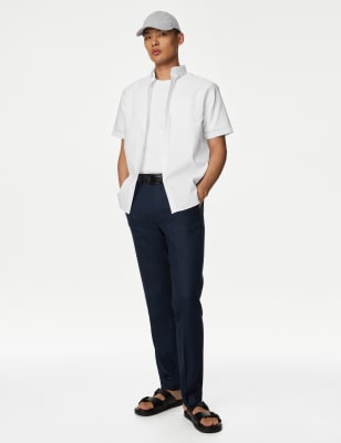 

M&S Collection Camisa Oxford de ajuste estándar sin planchado 100% algodónMens - White, White