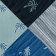 5 Pack Pure Cotton Palm Print Woven Boxers, BLUE MIX, swatch
