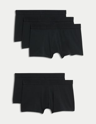 

M&S Collection Pack de 5 calzoncillos a la cadera Cool & Fresh™ de algodónMens - Black, Black