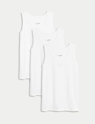 

M&S Collection Pack de 3 camisetas sin mangas Cool & Fresh™Mens - White, White