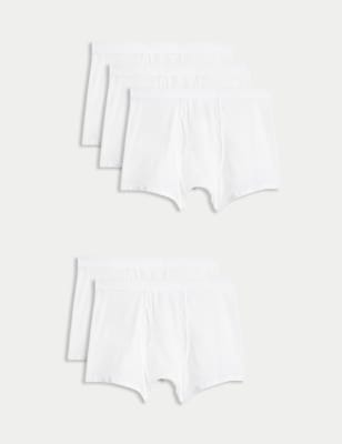 

Mens M&S Collection 5pk Cotton Cool & Fresh™ Stretch Trunks - White, White