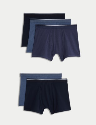 

Mens M&S Collection 5er-Pack Shorts aus Baumwolle mit Stretchanteil und Cool & Fresh™ - Denim Mix, Denim Mix