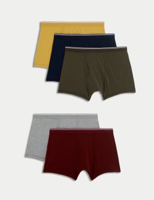 

Mens M&S Collection 5pk Cotton Rich Stretch Cool & Fresh™ Trunks - Multi, Multi