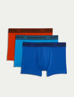 

Mens Goodmove 3pk Cool & Fresh™ Sports Trunks - Multi, Multi