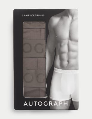 

Mens Autograph 3pk Supima® Cotton Modal Supersoft Trunk Box - Mole, Mole