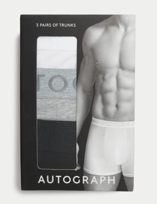 

Mens Autograph 3pk Supima® Cotton Drop Needle Trunks Box - Black Mix, Black Mix