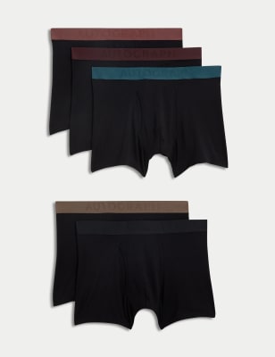 

Mens Autograph 5pk Supima® Cotton Modal Supersoft Trunks - Black Mix, Black Mix