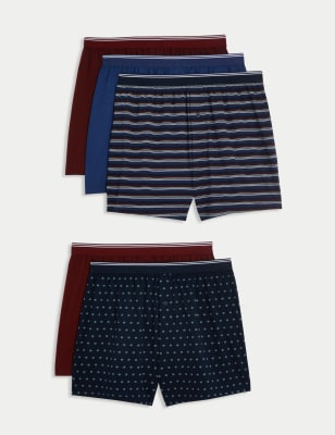 

Mens M&S Collection 5pk Pure Cotton Cool & Fresh™ Boxers - Navy Mix, Navy Mix