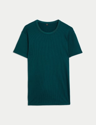 

Mens M&S Collection Heatgen™ Medium Thermal Short Sleeve Top - Evergreen, Evergreen