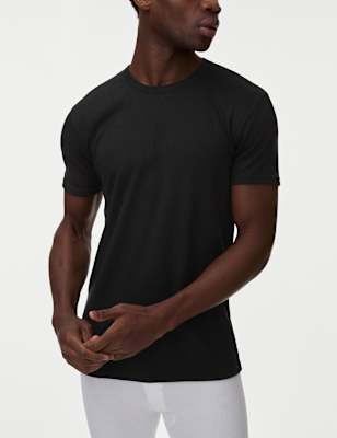 

Mens M&S Collection Heatgen™ Medium Thermal Short Sleeve Top - Black, Black