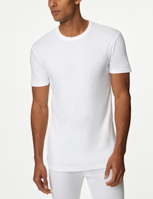 

Mens M&S Collection Heatgen™ Medium Thermal Short Sleeve Top - White, White