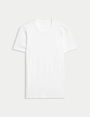 

Mens M&S Collection Heatgen™ Medium Thermal Short Sleeve Top - White, White