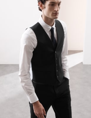 

Mens Autograph Wool Rich Waistcoat - Black, Black