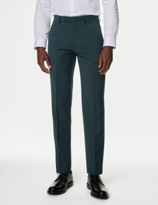 

Mens Autograph Tailored Fit Performance Trousers - Petrol Green, Petrol Green