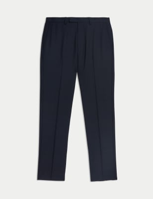 

Mens Autograph Pure Wool Check Trousers - Dark Navy, Dark Navy