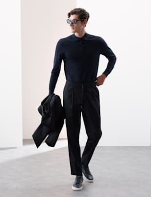 

Mens Autograph Tailored Fit Performance Packable Suit Trouser, Navy