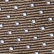 Pin Dot Pure Silk Tie, BROWN, swatch