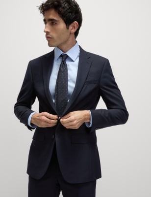 

Mens M&S Collection Slim Fit Suit Jacket - Navy, Navy