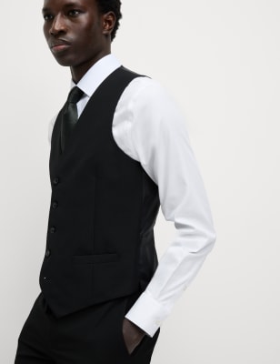 

Mens M&S Collection Tailored Fit Waistcoat - Black, Black