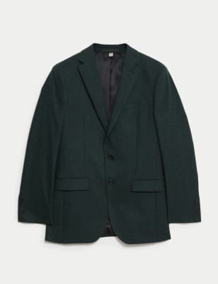 

Mens M&S Collection Wool Rich Suit Jacket - Forest Green, Forest Green