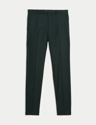 

Mens M&S Collection Wool Rich Suit Trousers - Forest Green, Forest Green