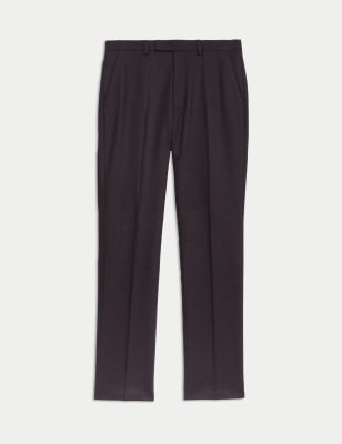 

Mens M&S Collection Wool Rich Suit Trousers - Mulberry, Mulberry