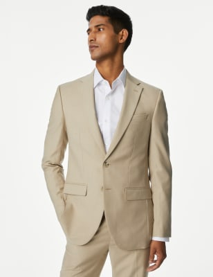 

Mens M&S Collection Slim Fit Stretch Suit Jacket - Sand, Sand