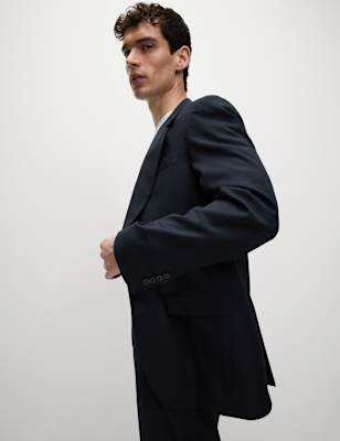 

Mens M&S Collection Relaxed Fit Stretch Suit Jacket, Navy