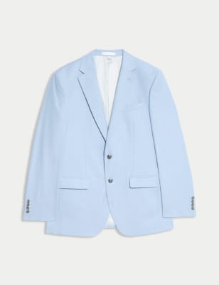 

Mens M&S Collection Regular Fit Stretch Suit Jacket - Pale Blue, Pale Blue