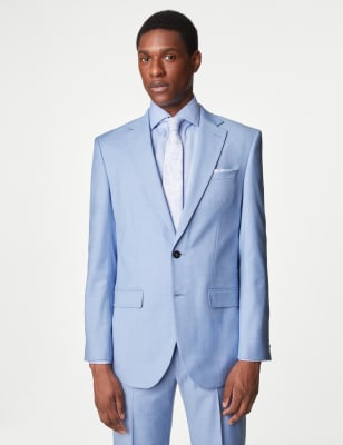 

Mens M&S Collection Regular Fit Stretch Suit Jacket - Sky Blue, Sky Blue