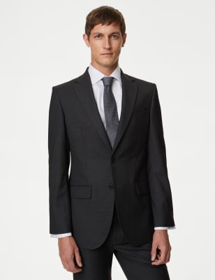 

Mens M&S Collection Regular Fit Stretch Suit Jacket - Charcoal, Charcoal