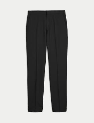 

Mens M&S Collection Slim Fit Elasticated Suit Trousers - Black, Black