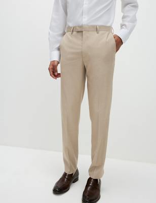 

Mens M&S Collection Slim Fit Stretch Suit Trousers, Neutral