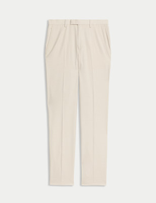 

Mens M&S Collection Slim Fit Stretch Suit Trousers, Ecru