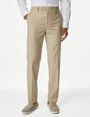 

Mens M&S Collection Slim Fit Stretch Suit Trousers - Sand, Sand