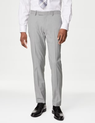 

Mens M&S Collection Slim Fit Stretch Suit Trousers - Light Grey, Light Grey