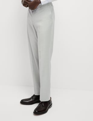 

Mens M&S Collection Regular Fit Stretch Suit Trousers - Light Slate, Light Slate