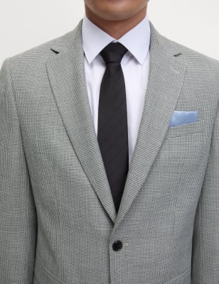 

Mens M&S Collection Regular Fit Textured Puppytooth Suit Jacket - Light Grey, Light Grey