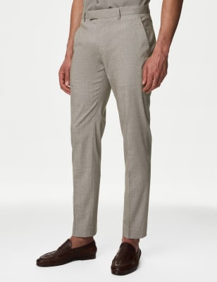 

M&S Collection Pantalón de traje slim elásticoMens - Neutral, Neutral